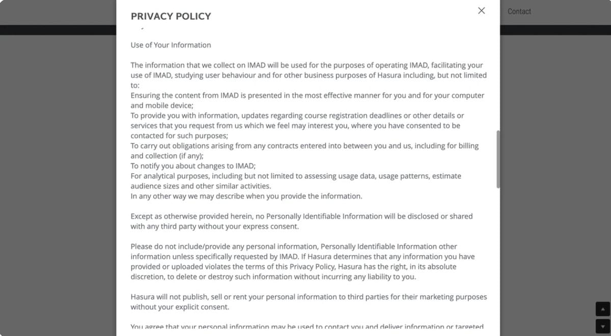 Privacybeleid van imad.tech