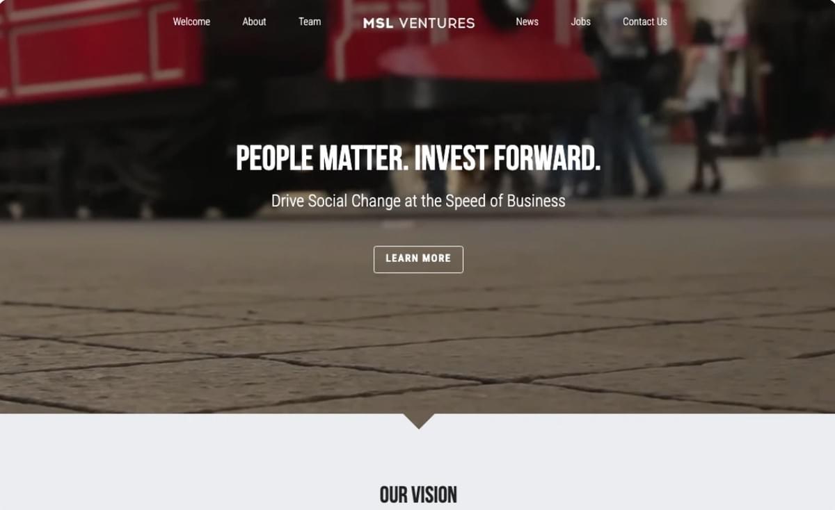 Modelo MSL Ventures da Strikingly