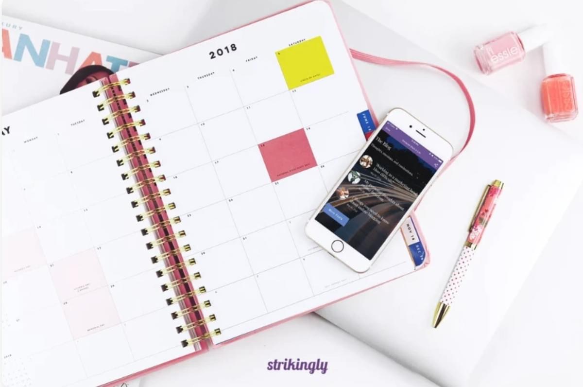 Opvallende website op mobiel