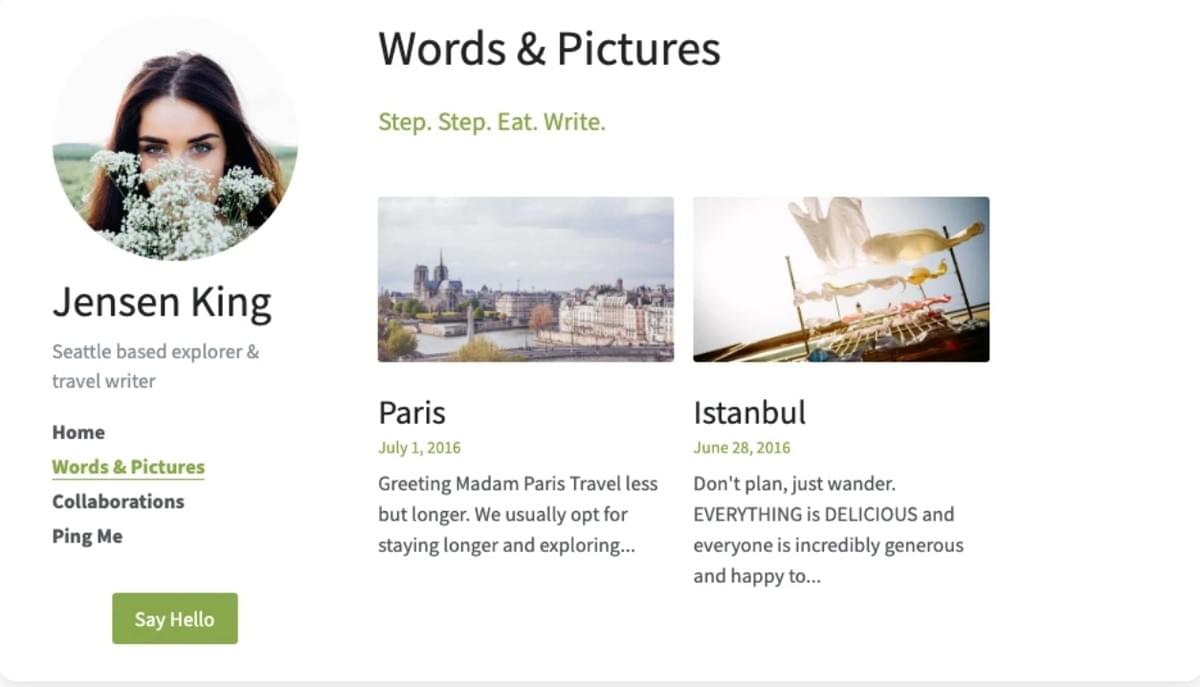 Modelo Limpo da Strikingly