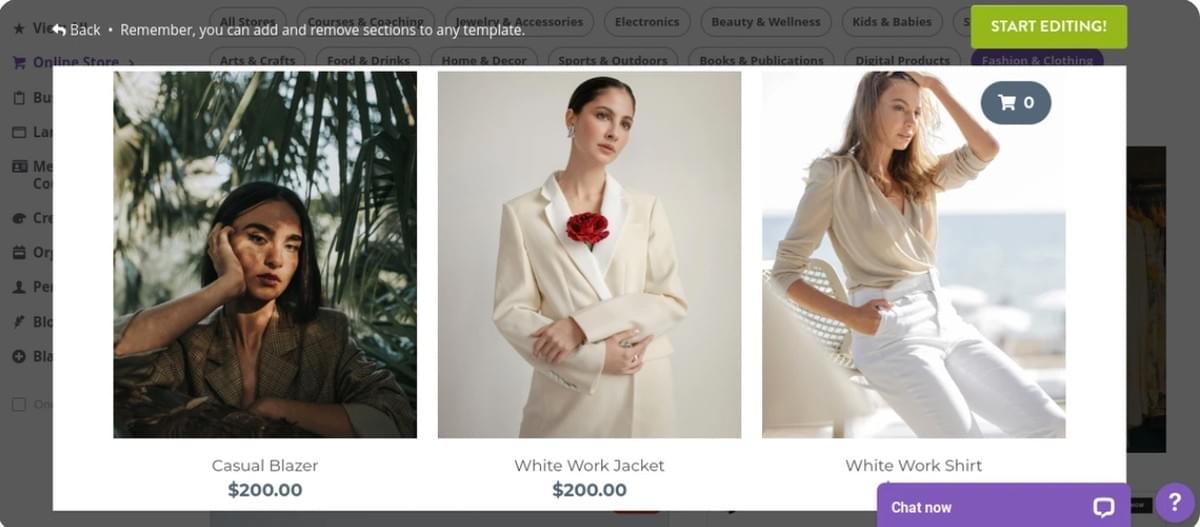 Venda produtos com sucesso com a Strikingly - Integração Fácil de E-commerce