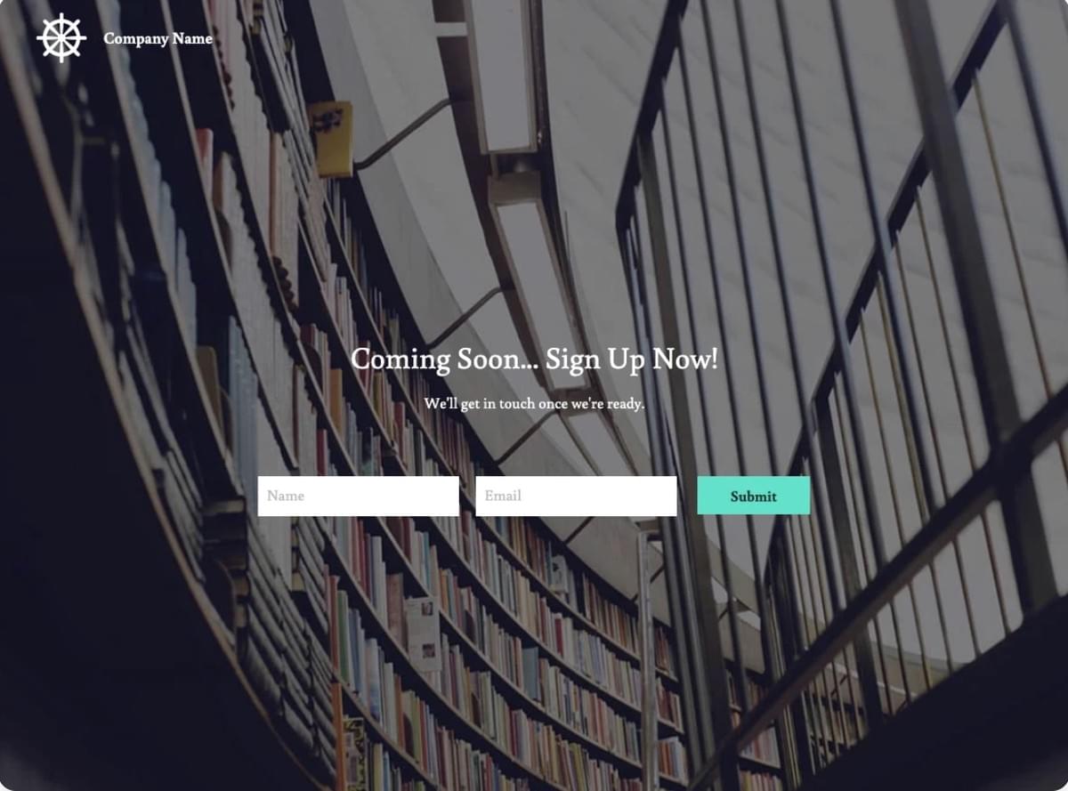 Einfacher Entwurf im Aufbau Website-Vorlage