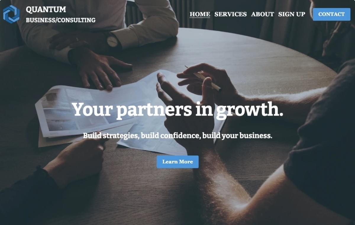 Template Quantum da Strikingly