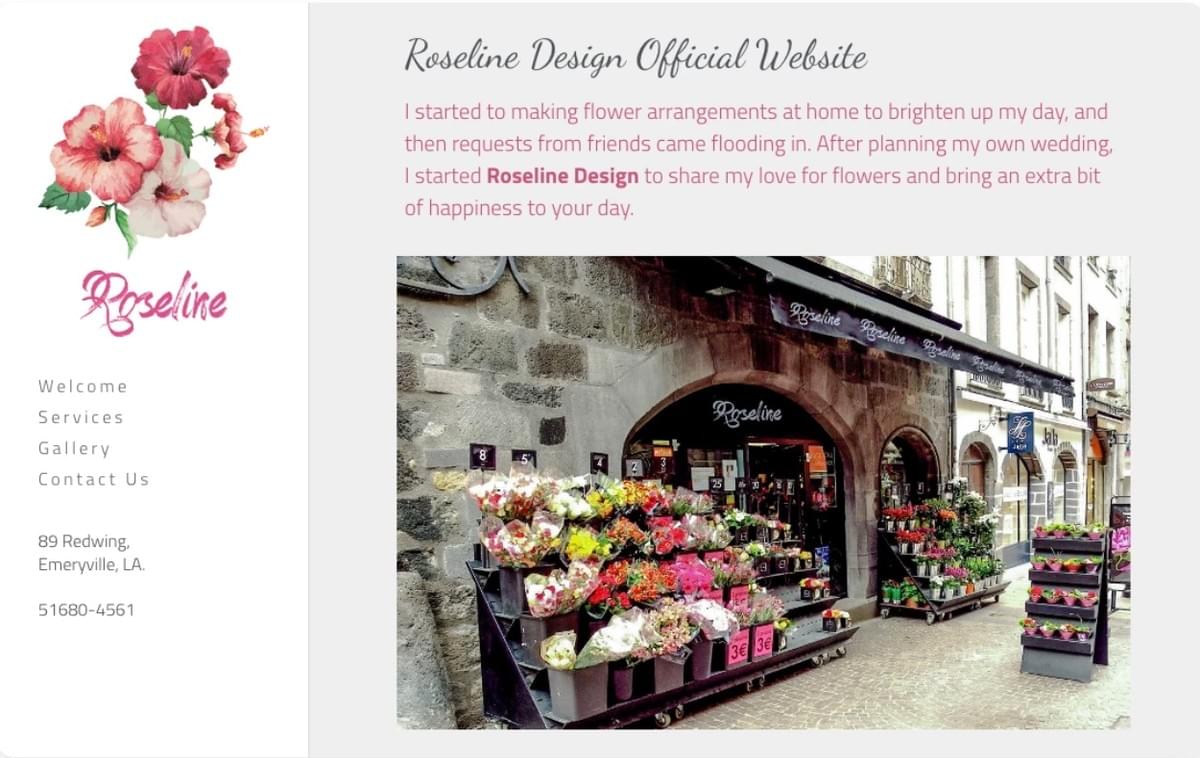 Roseline Sjabloon van Strikingly