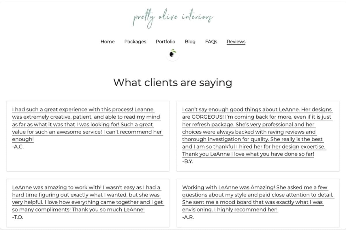 Pretty Olive Interiors Beoordelingen Pagina