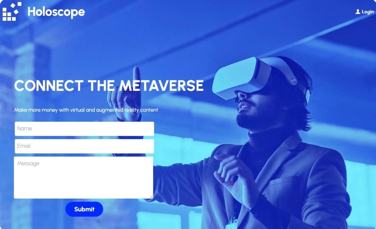 Holoscope Website-Design-Vorlage von Strikingly