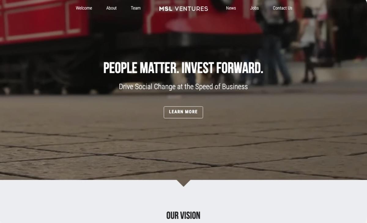 MSL Ventures Sjabloon van Strikingly