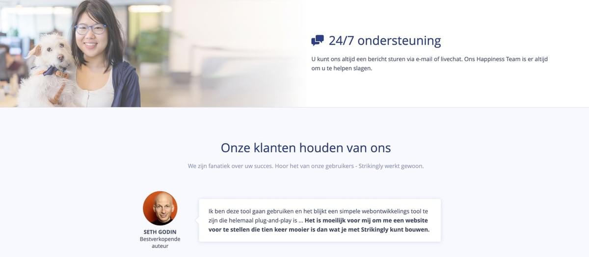 Afbeelding afkomstig van Strikingly