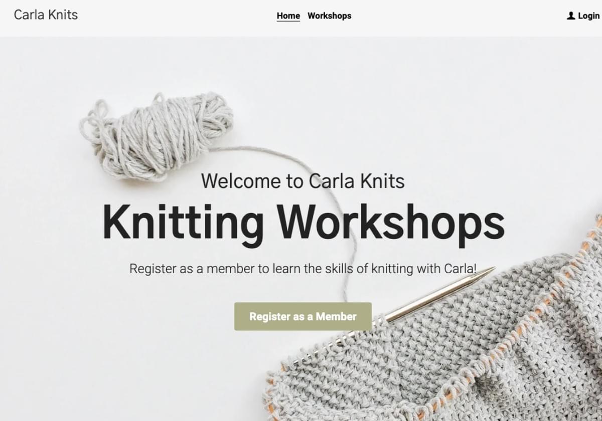 Template Carla Knits da Strikingly