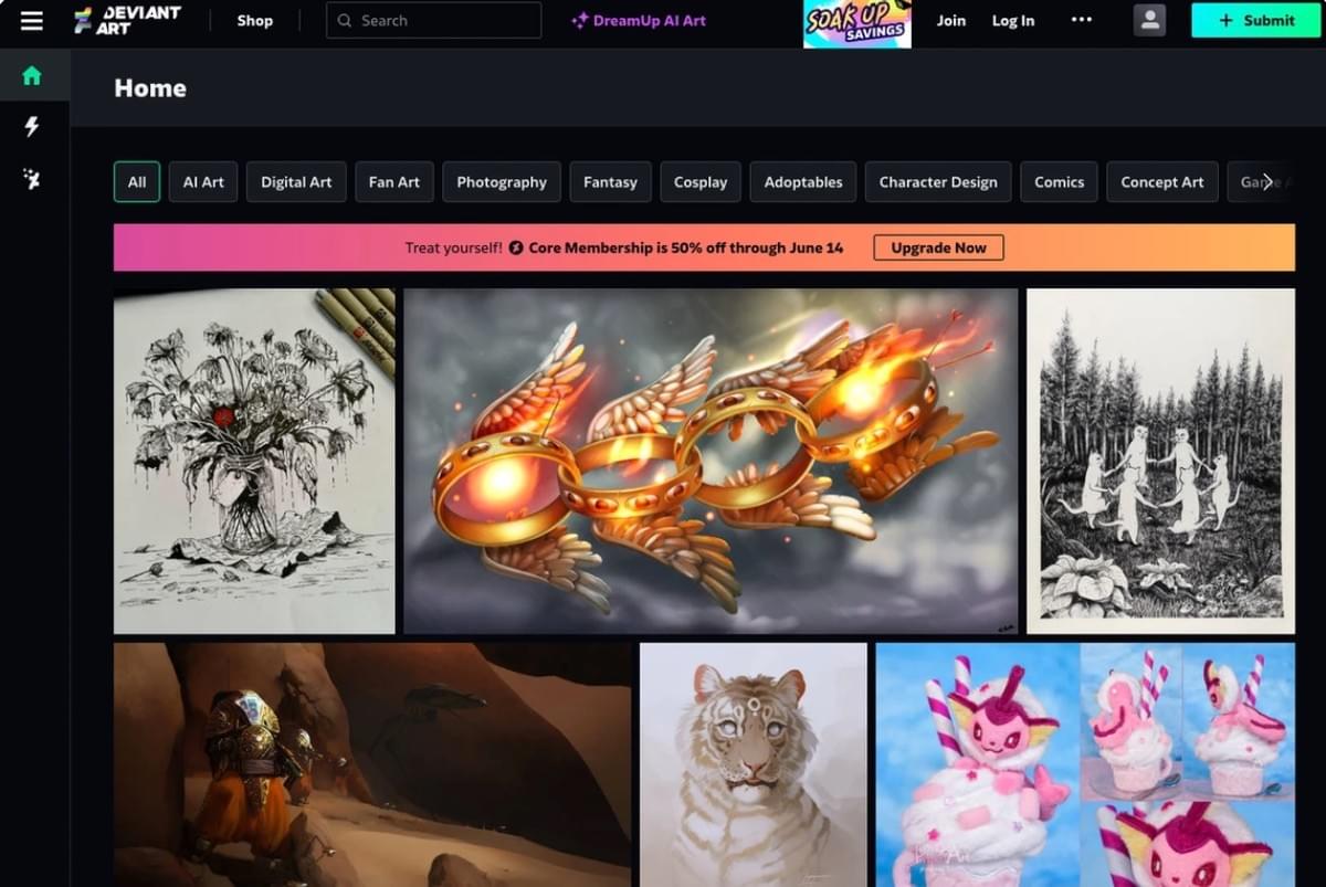 DeviantArt websitegalerij