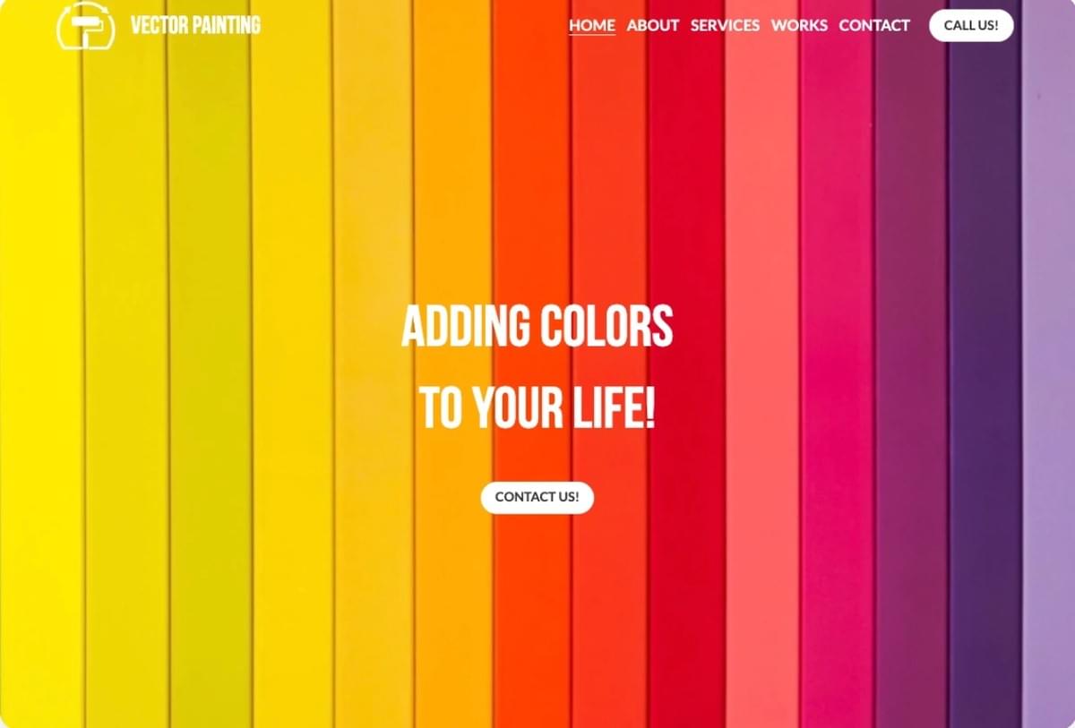 Modelo de Pintura Vetorial da Strikingly