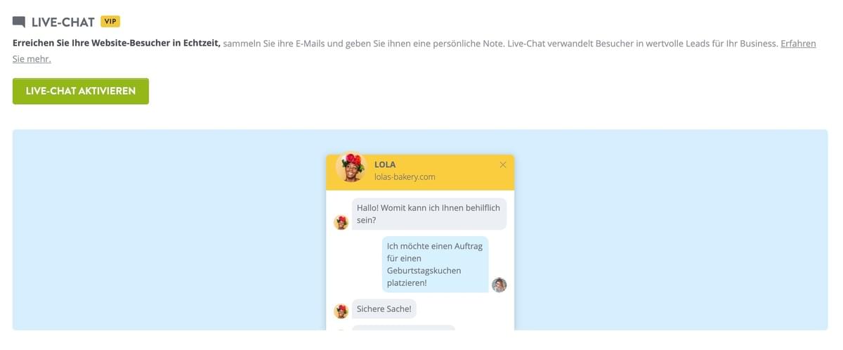 Strikingly Live-Chat