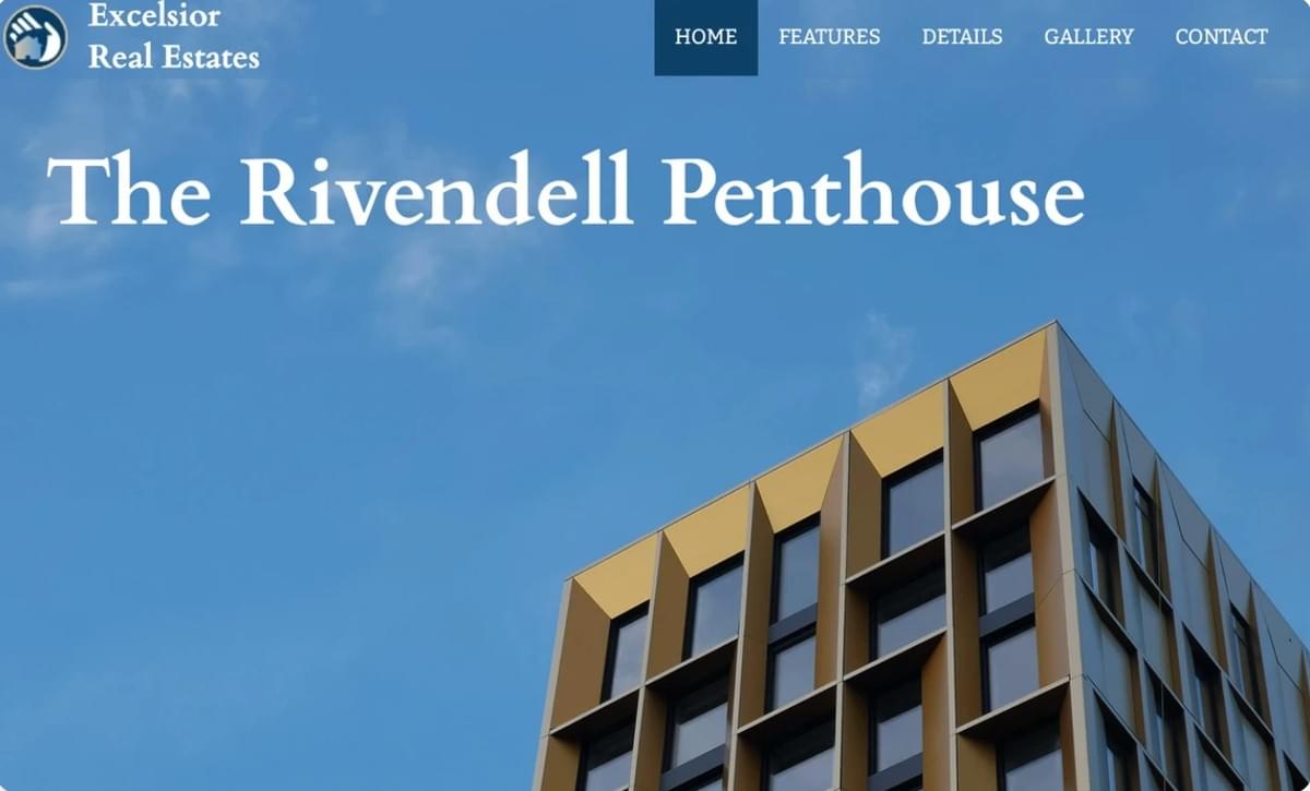 Excelsior Onroerend Goed Sjabloon van Strikingly