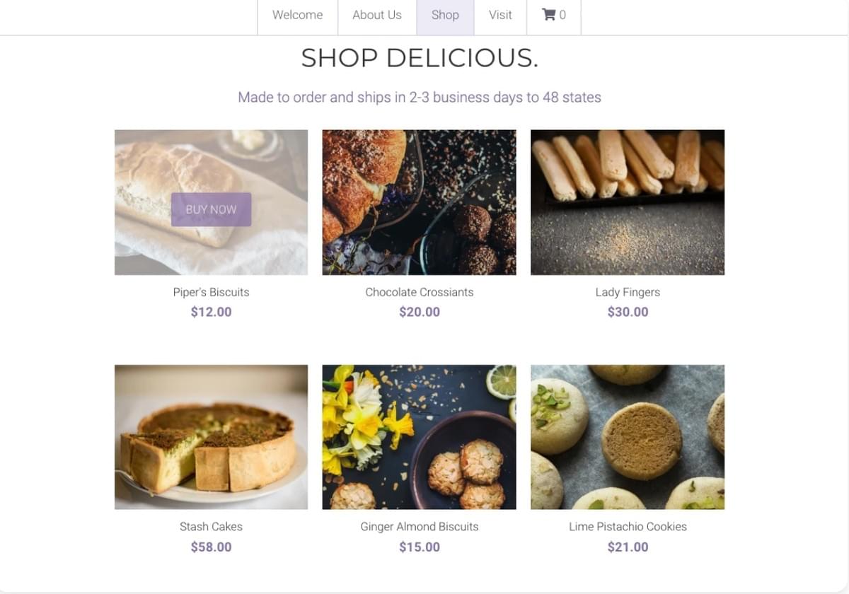 verkoop white label producten met Winkel heerlijke online winkel sjabloon van Strikingly