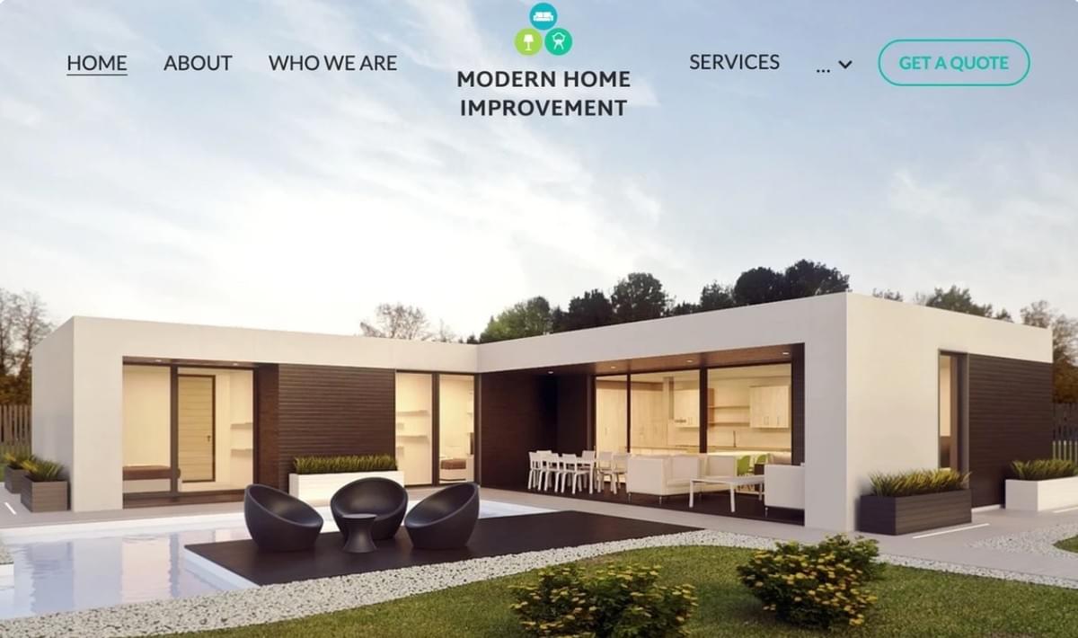 Modelo de casa moderna da Strikingly