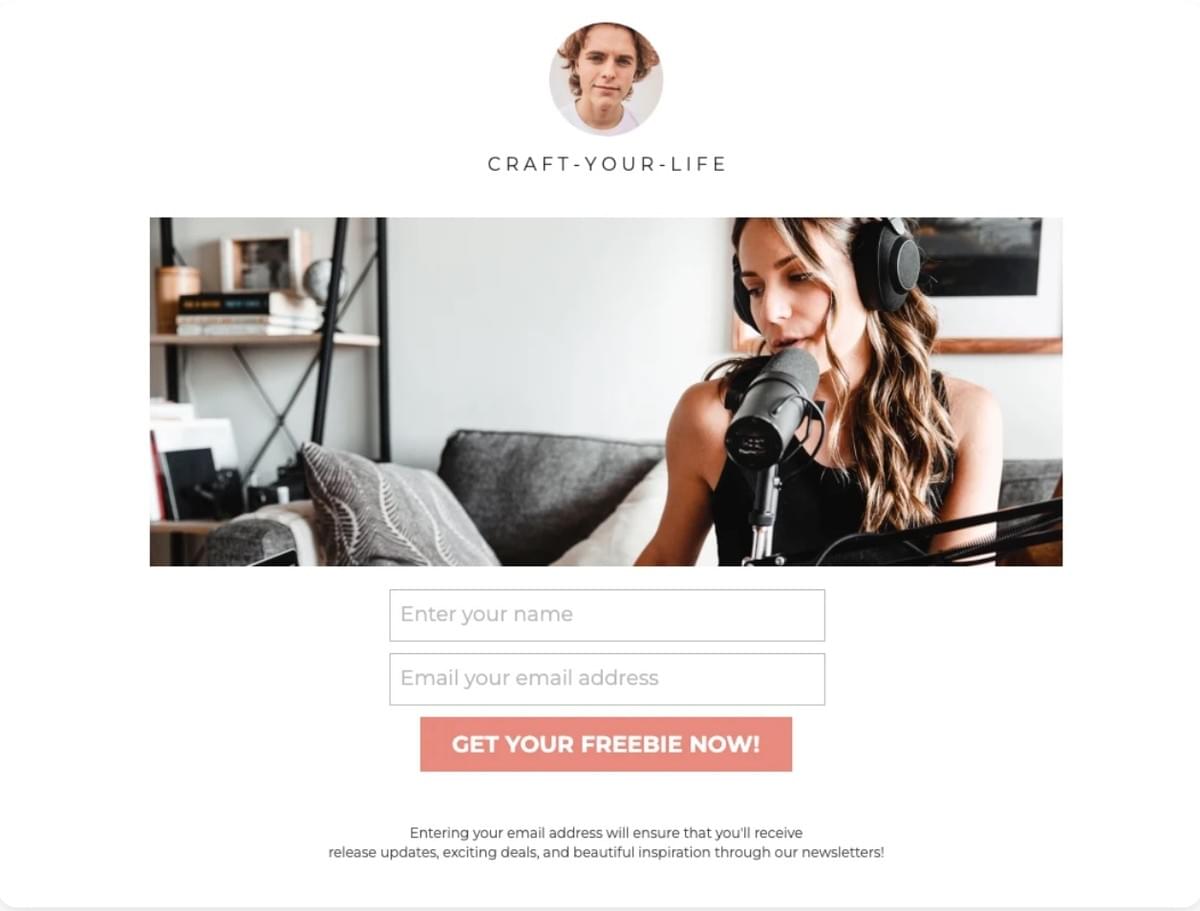 Maak je eigen podcastsjabloon van Strikingly