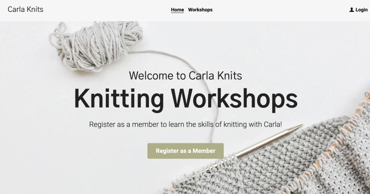 Modelo Carla Knits da Strikingly