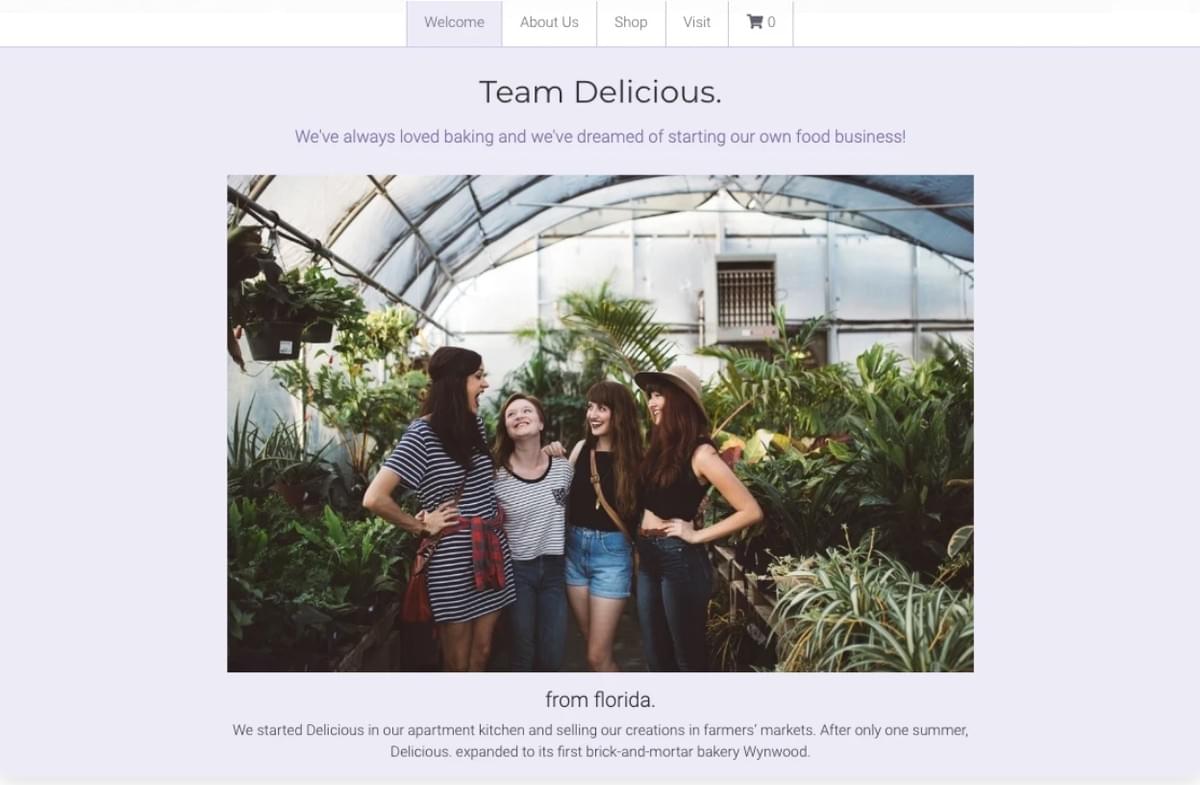 Minimalistisch sjabloon van Strikingly