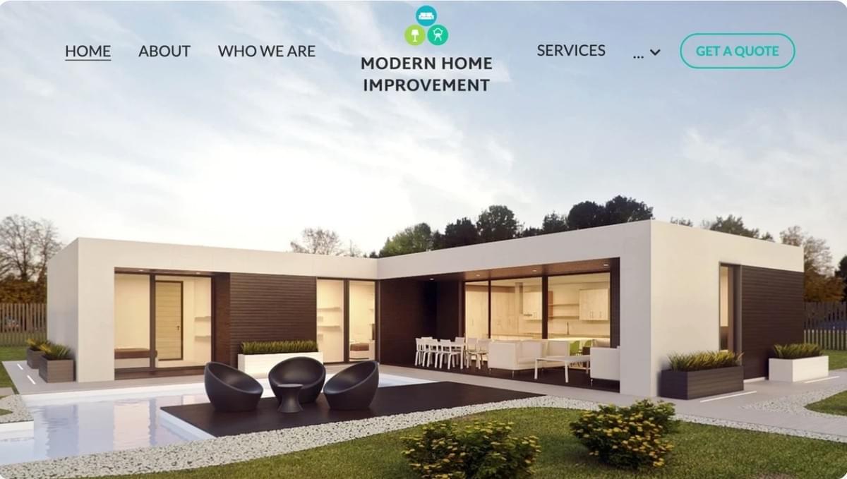Modern Huis Sjabloon van Strikingly