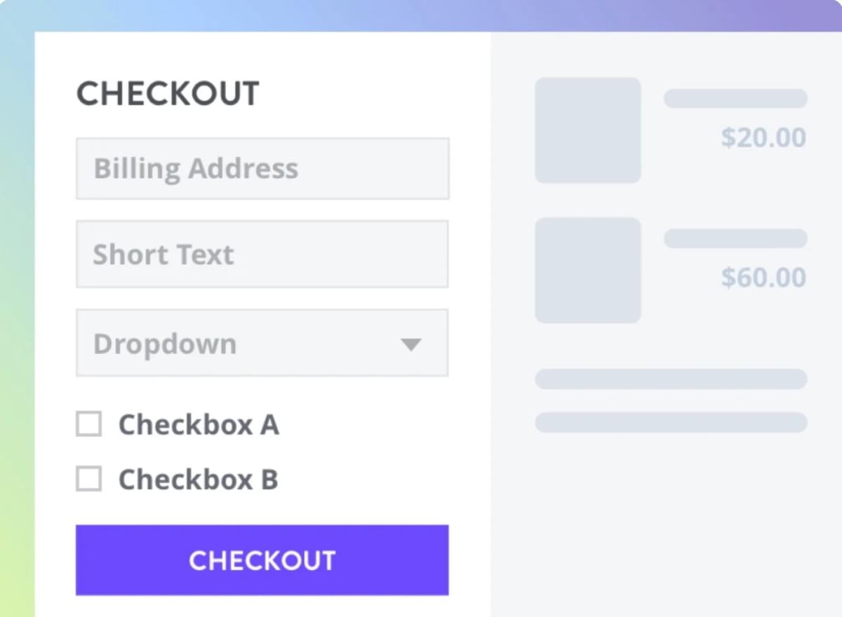 Aanpasbaar afrekenformulier voor Strikingly Online Stores