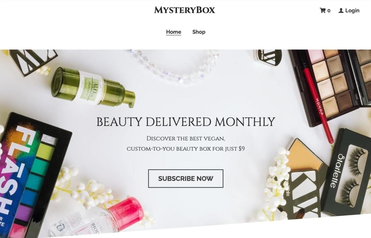 Mystery Box Sjabloon van Strikingly