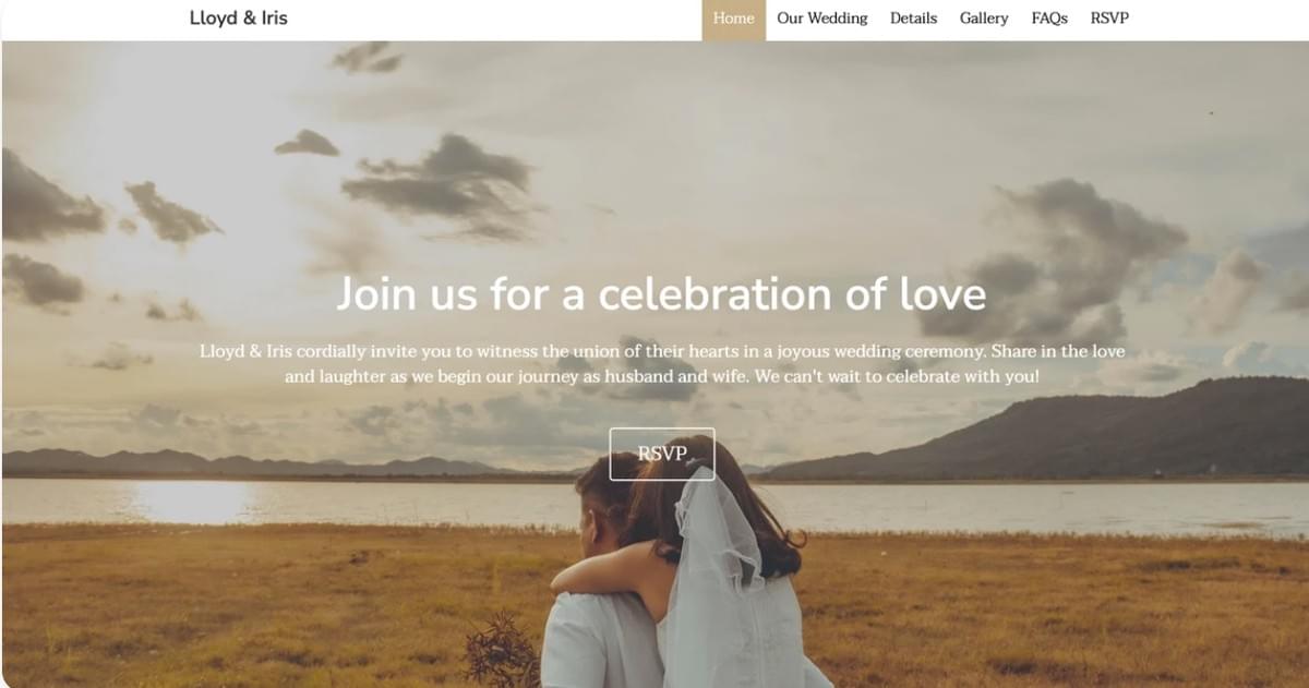 Lloyd & Iris Sjabloon van Strikingly
