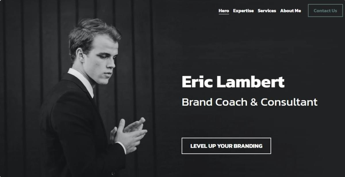 Brand Coach Sjabloon van Strikingly