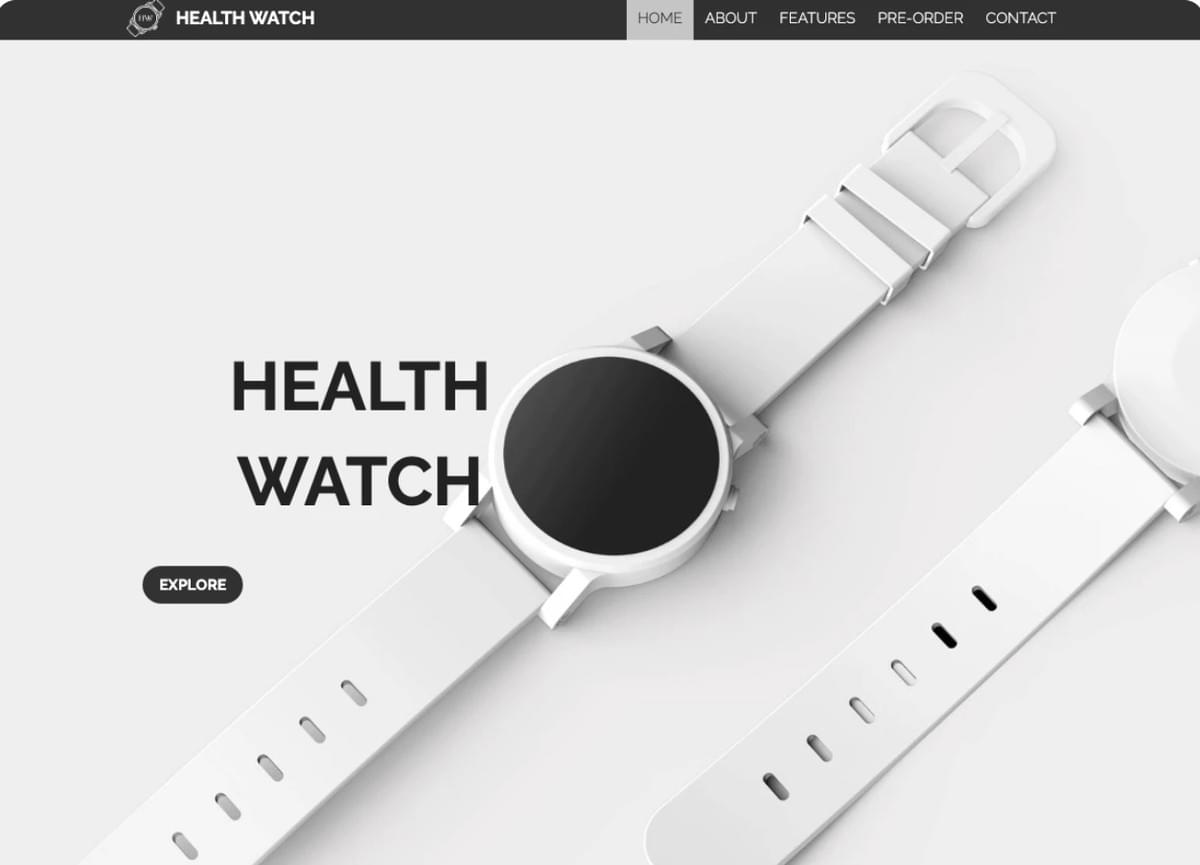 Vorlage für Gesundheitsüberwachung von Strikingly