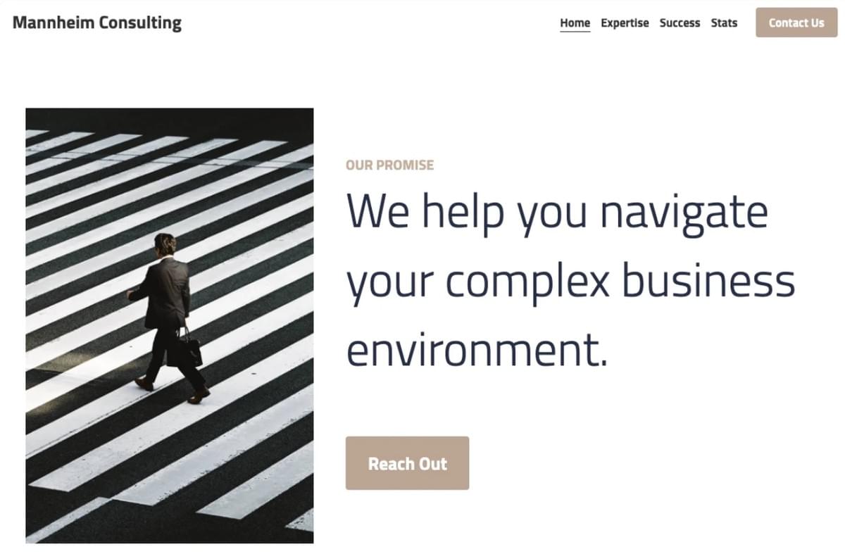 Mannheim-Vorlage von Strikingly