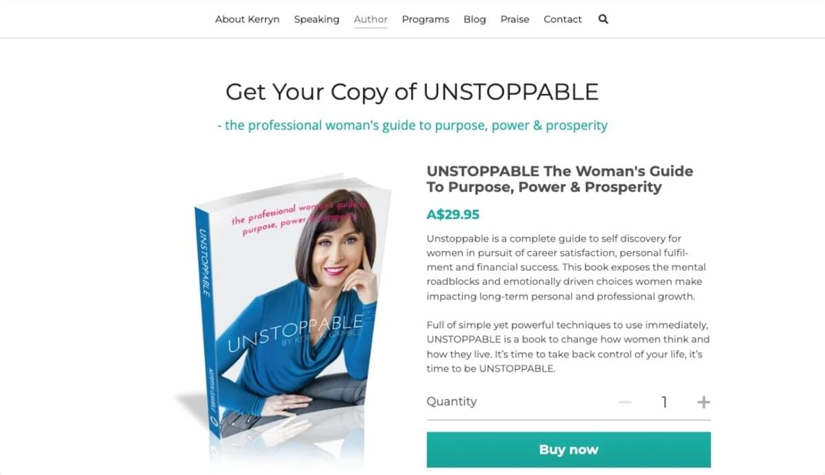 Descrições de produtos de Kerryn Gamble