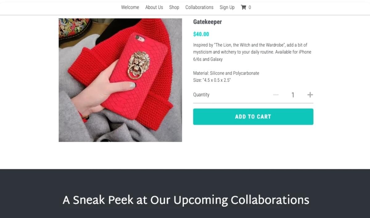 Yuri's Studio Template van Strikingly