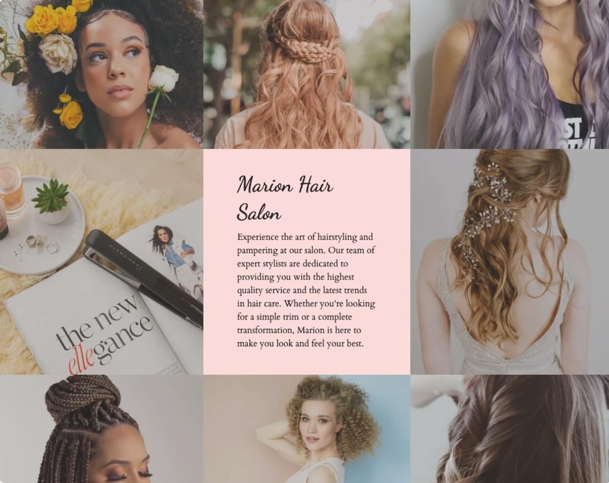 Kapsalon Website Sjabloon van Strikingly