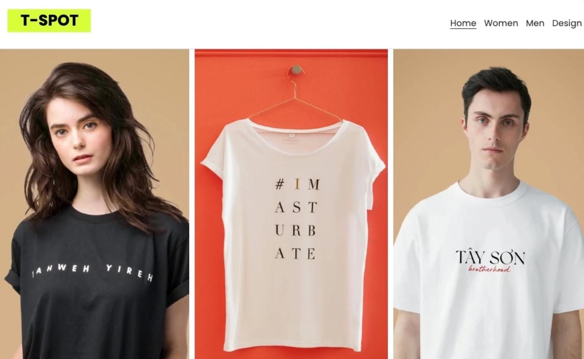 T-Spot Template van Strikingly