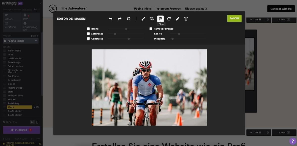 Editor de Imagem Strikingly