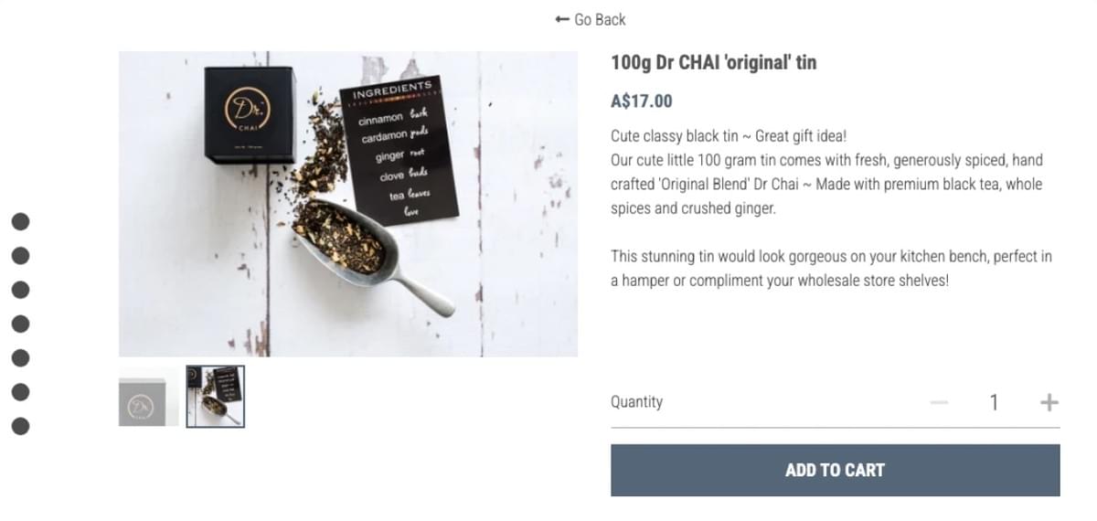 Descrição do produto Chá Dr. Chai