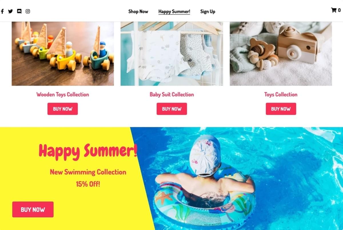 Peggi Online Winkel Sjabloon van Strikingly