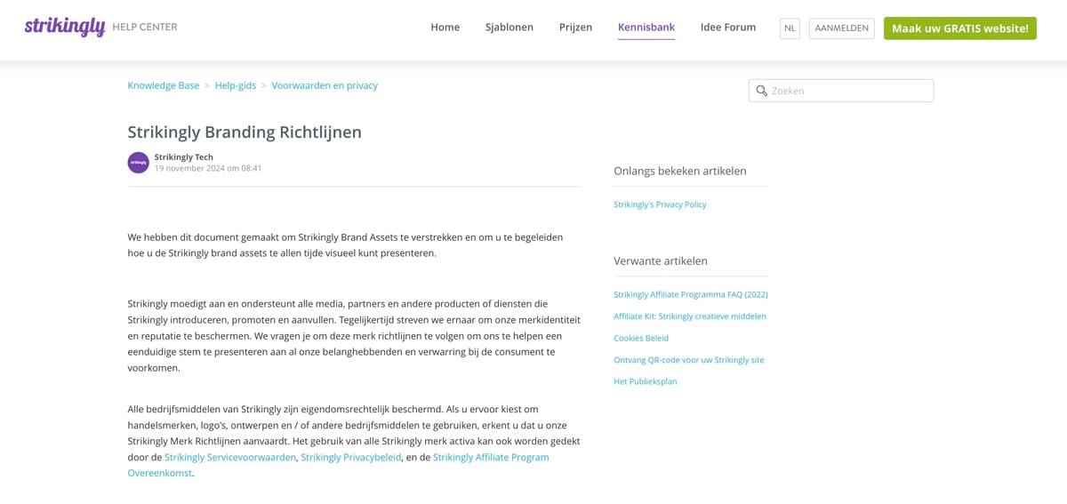 Strikingly Privacybeleid