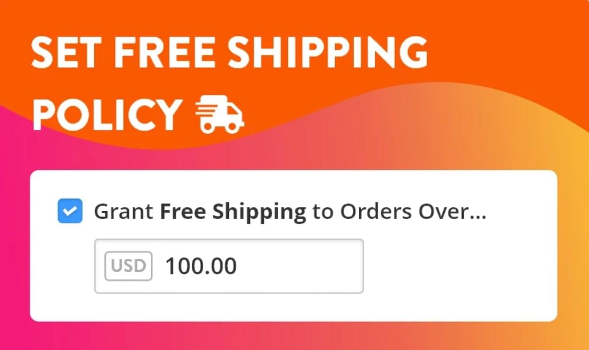 Strikingly Kostenloser Versand Ankündigung