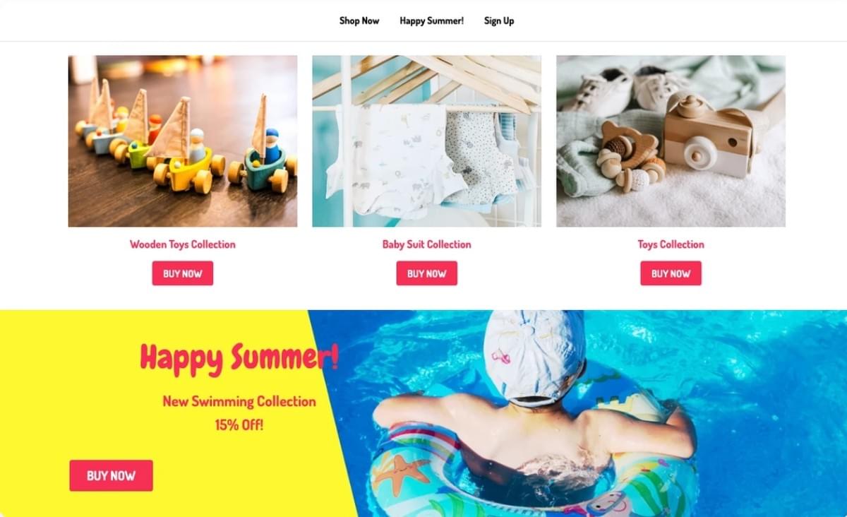 Peggi Store Sjabloon van Strikingly