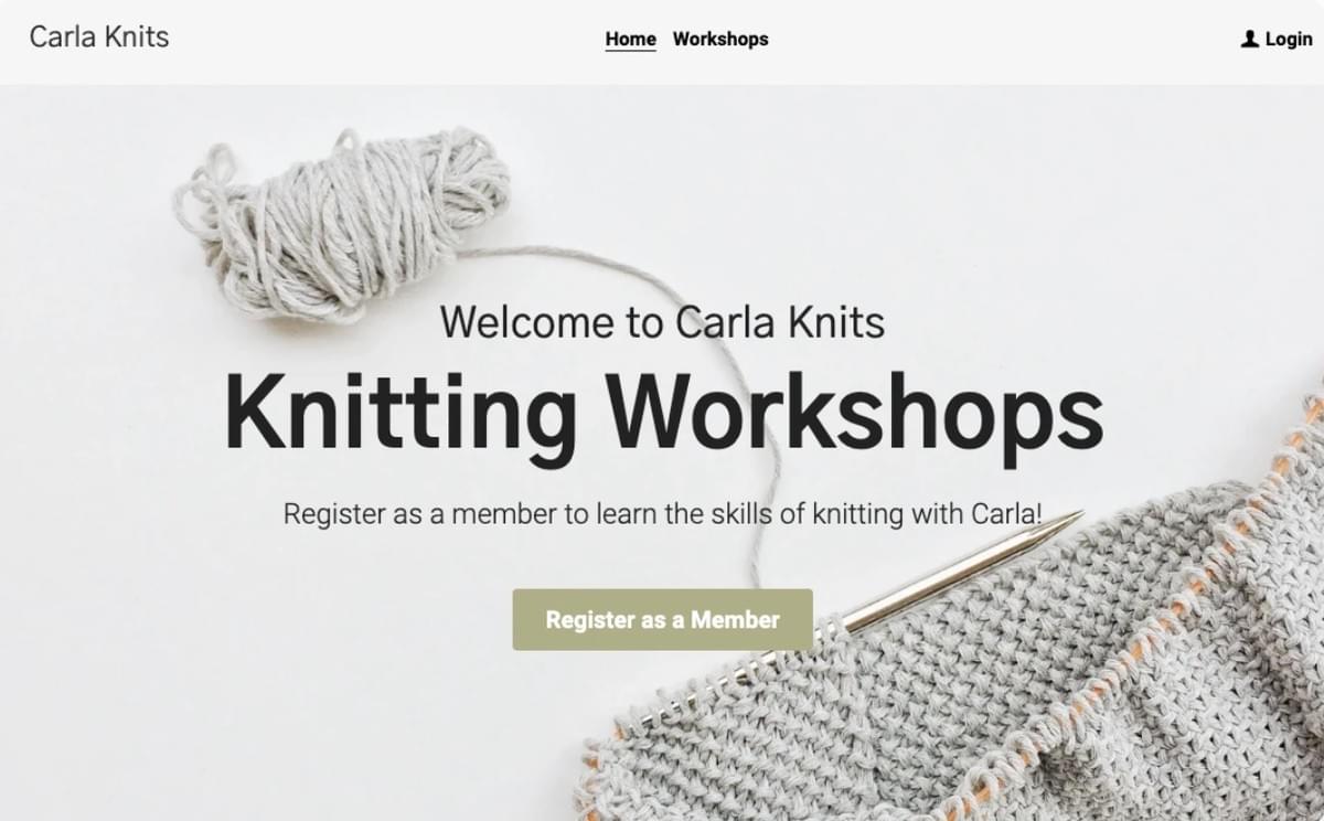 Carla Knits Vorlage von Strikingly