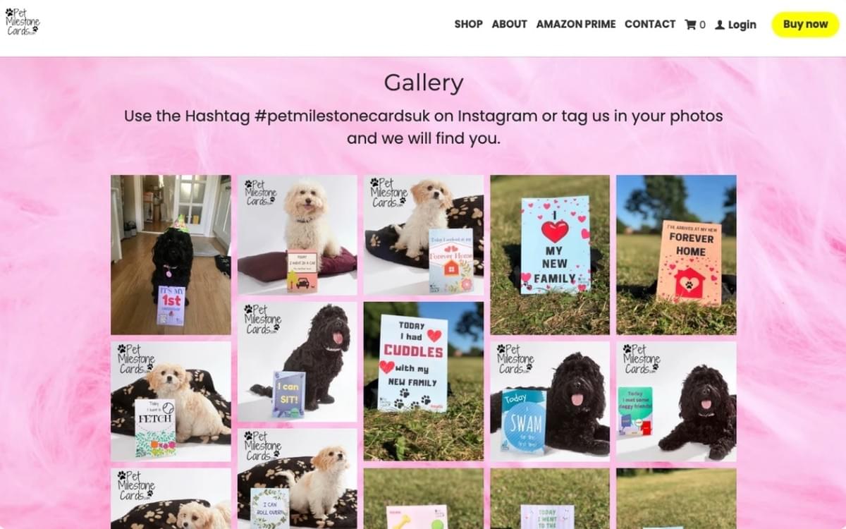 Site dos Cartões de Marcos do Desenvolvimento Animal de Estimação