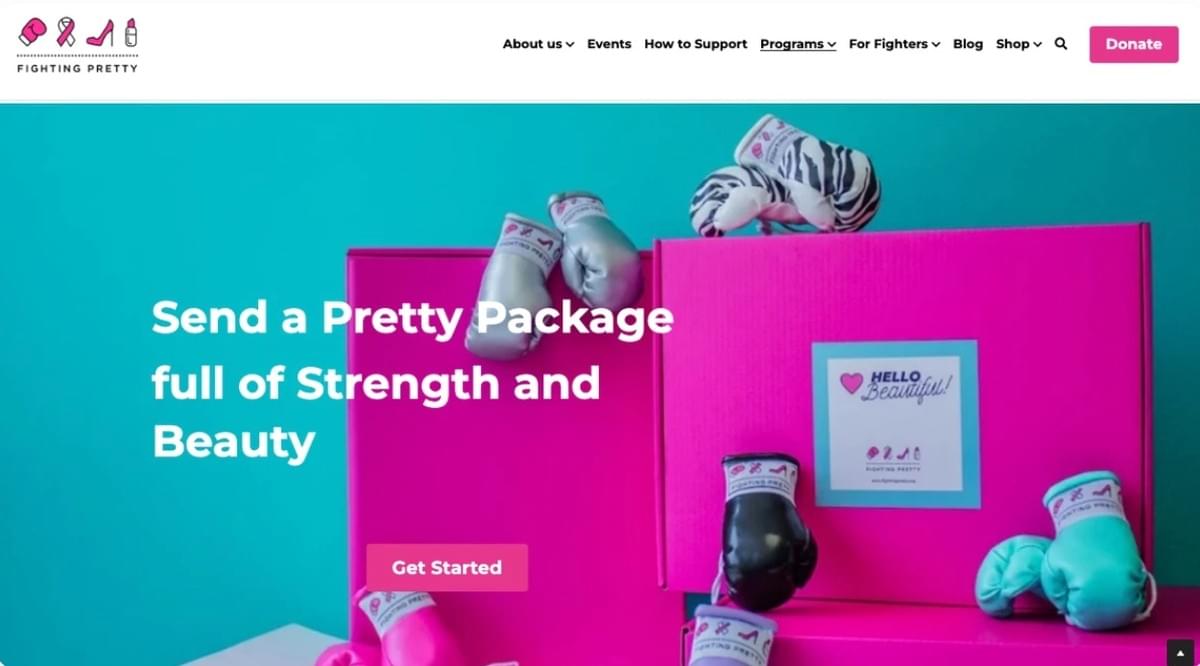 Otimize a embalagem a partir do site Fighting Pretty