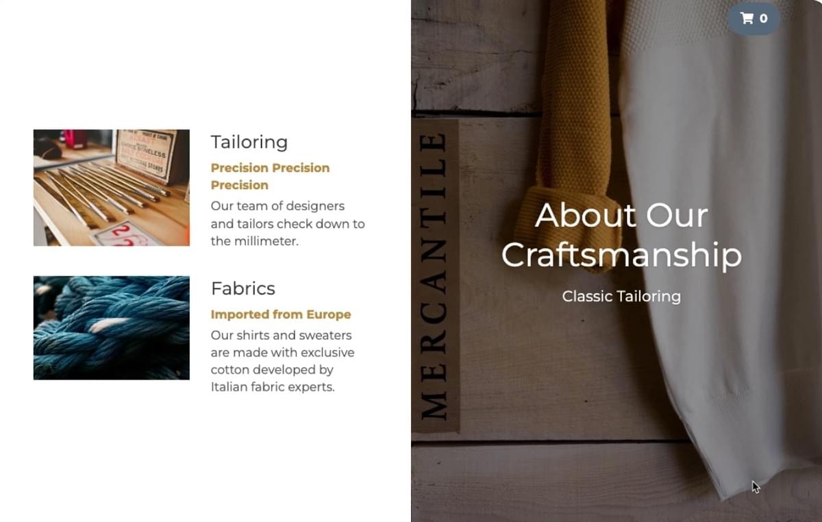 Perspectief Sjabloon van Strikingly