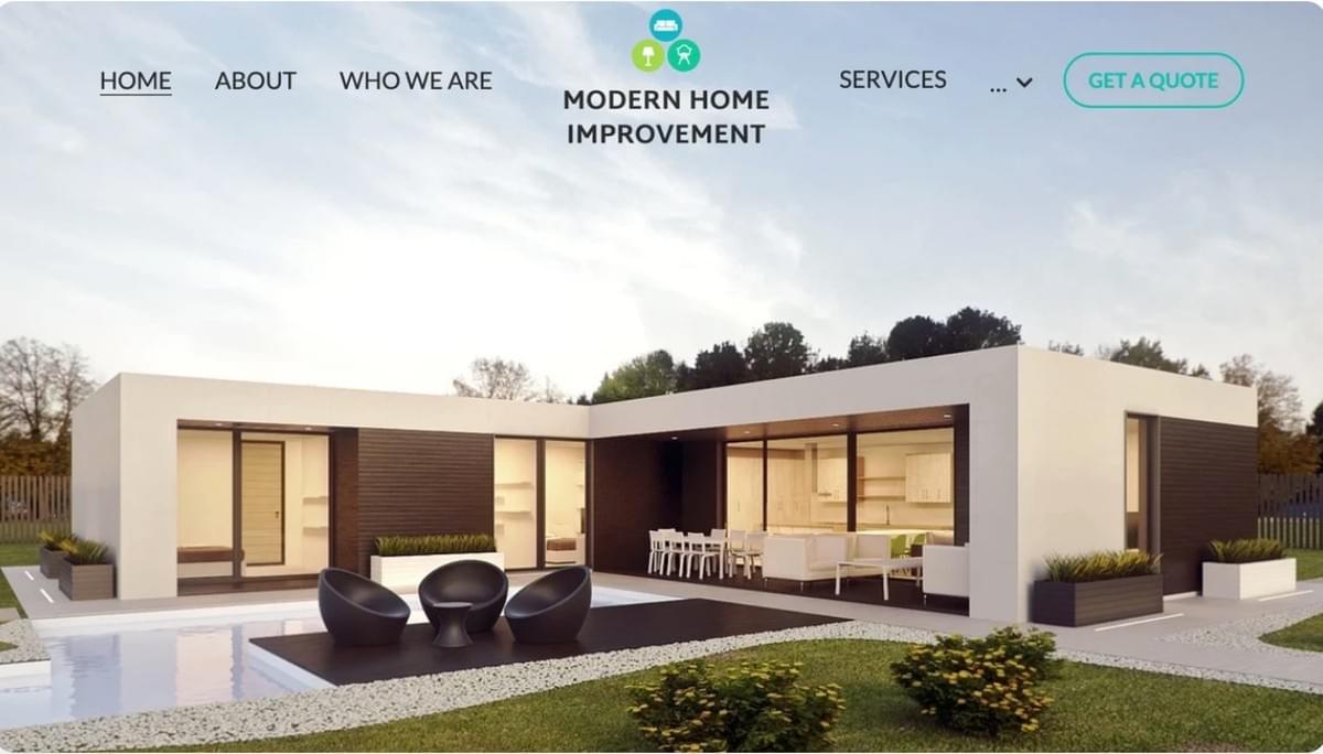 Modelo de Casa Moderna da Strikingly