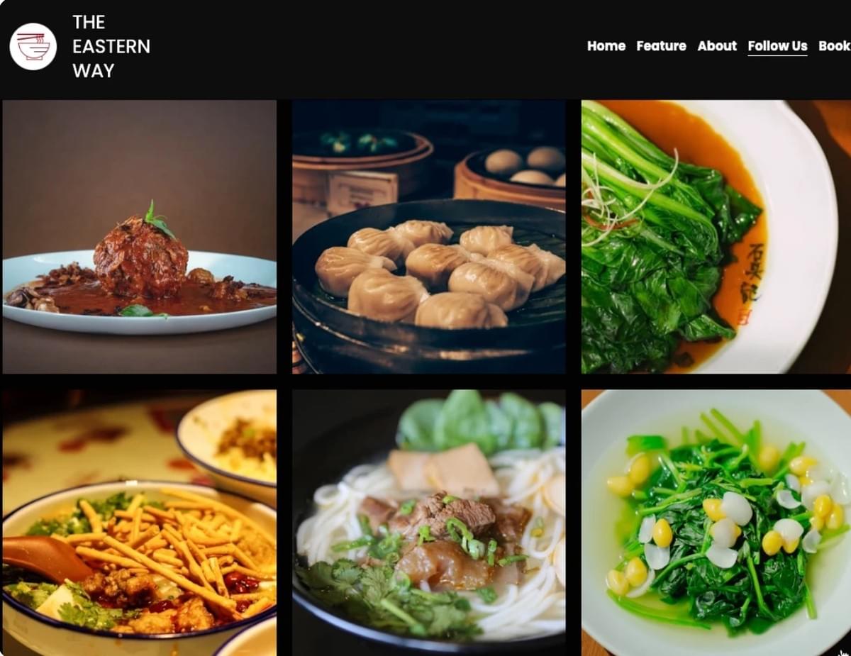 De Eastern Way-template van Strikingly