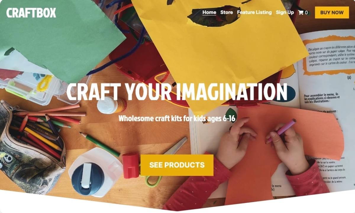 CraftBox: Website Ontwerpsjabloon