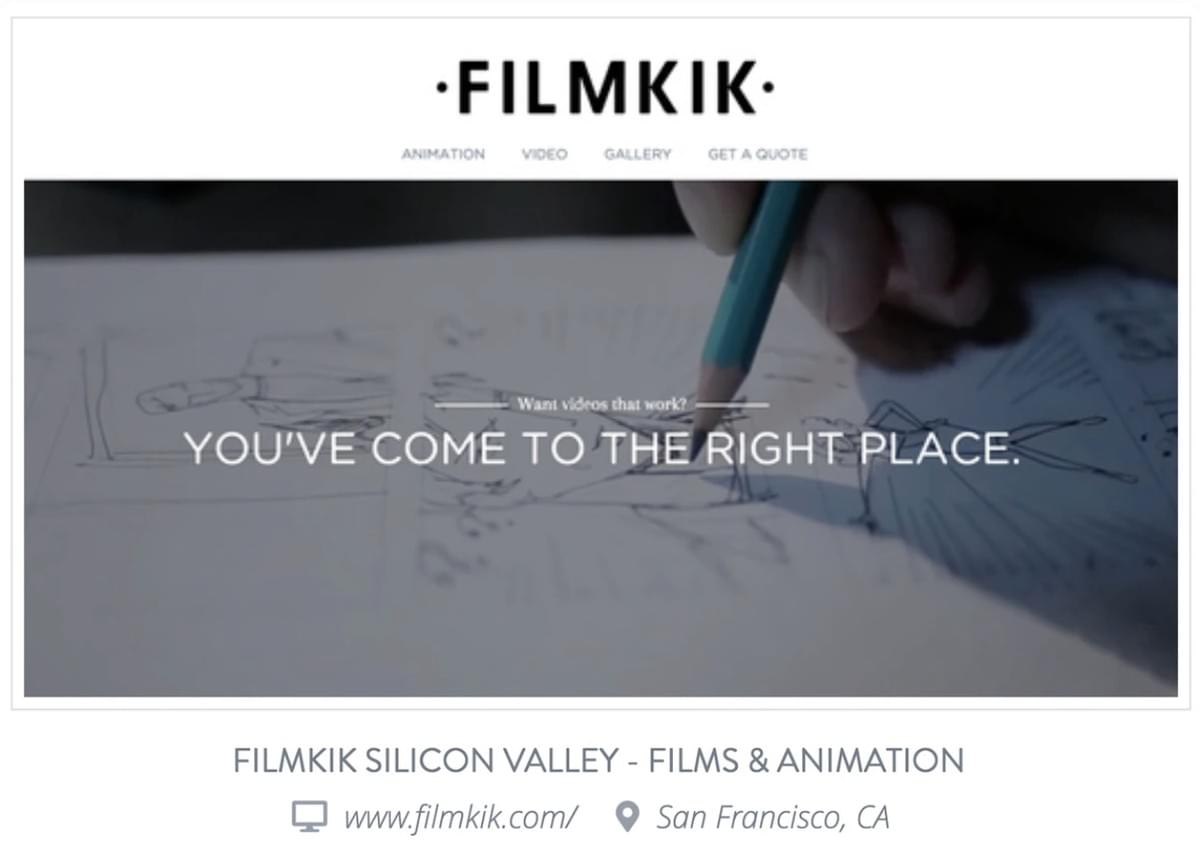 Filmkik-website met domeinnaam