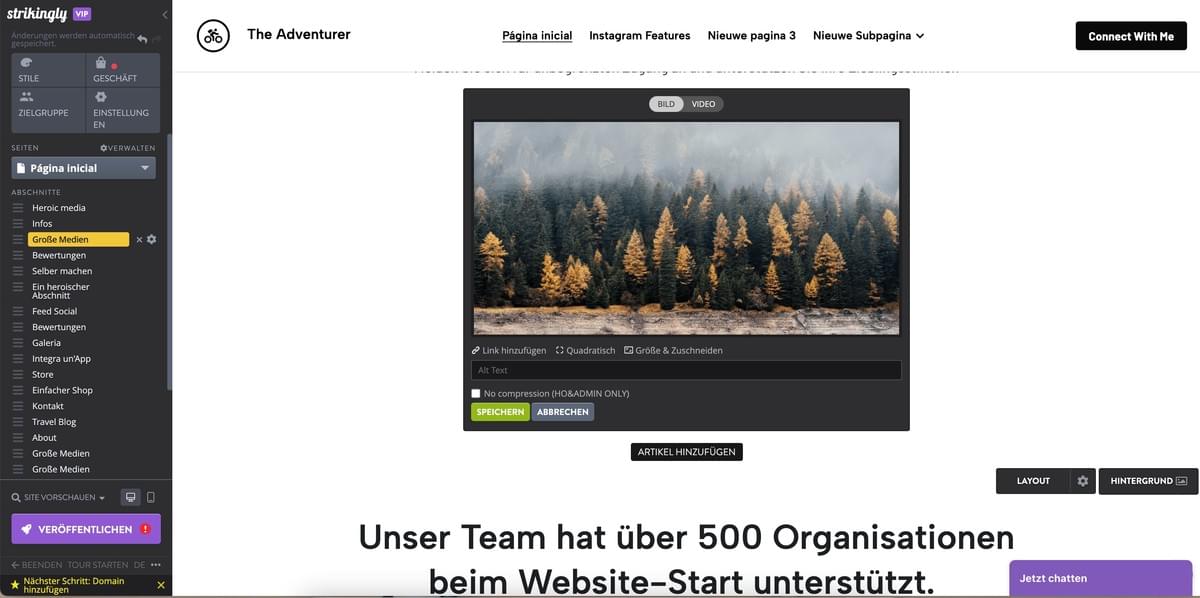 Maximierung der SEO zur Erweiterung der Produktlinie - Strikingly - Bilder optimieren