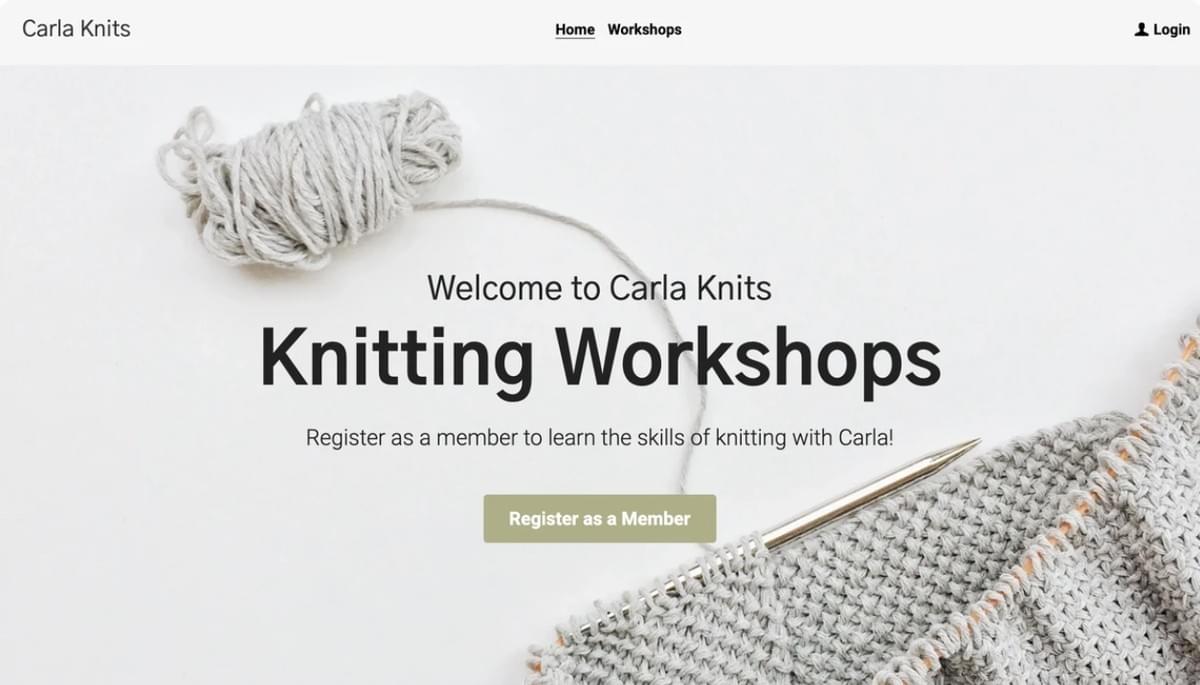 Carla Knits Sjabloon van Strikingly