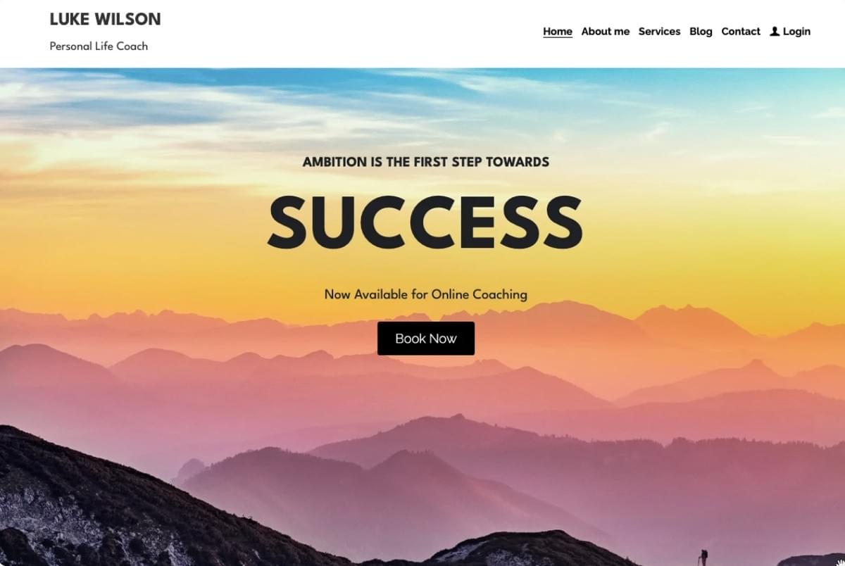 Persoonlijke Life Coach-template met CTA